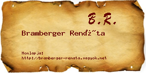 Bramberger Renáta névjegykártya